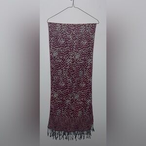 Pink, white, and black cheetah print scarf